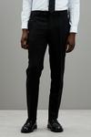 Burton Slim Fit Black Tuxedo Suit Trousers thumbnail 1