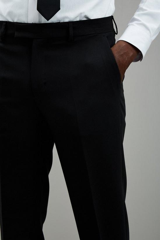 Burton Slim Fit Black Tuxedo Suit Trousers 4