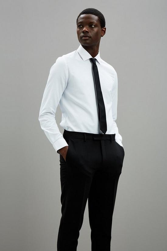 Burton Skinny Fit Black Tuxedo Suit Trousers 2