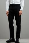 Burton Slim Fit Black Tuxedo Suit Trousers thumbnail 1