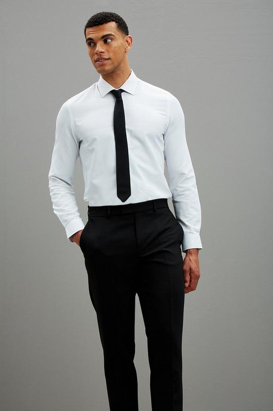 Burton Skinny Fit Black Tuxedo Suit Trousers 2