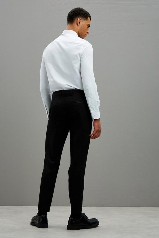 Burton Skinny Fit Black Tuxedo Suit Trousers 3