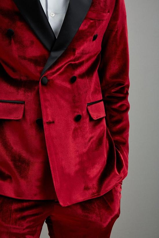 Burton Slim Fit Raisin Velvet Suit Jacket 6