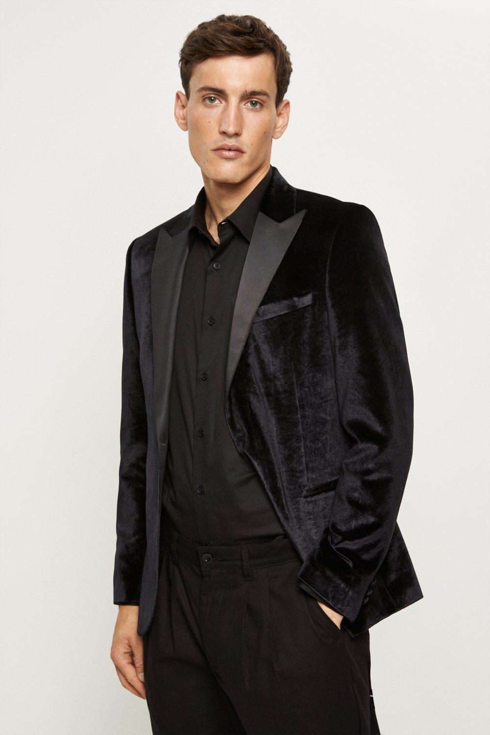 Burton black 2025 velvet blazer