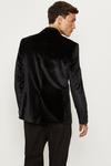 Burton Slim Fit Black Velvet Suit Jacket thumbnail 3