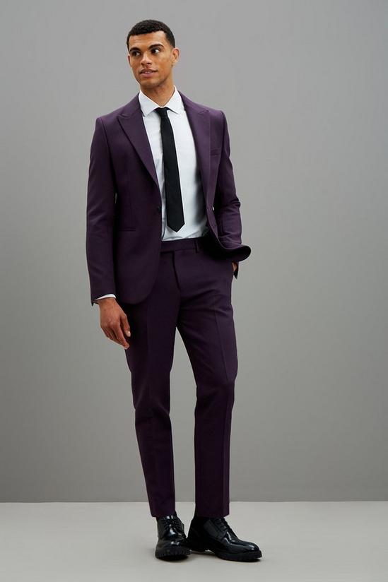 Burton Skinny Fit Purple Tuxedo Jacket 2