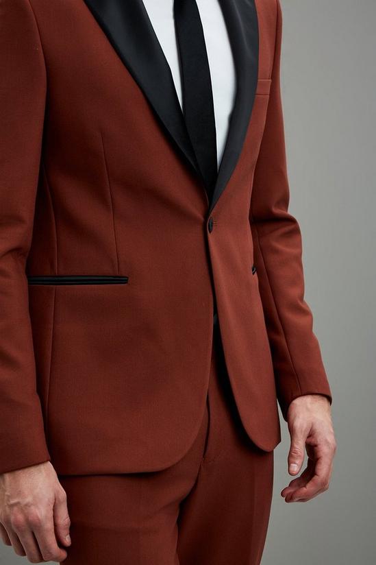 Burton Skinny Fit Satin Tan Tuxedo Suit Jacket 6
