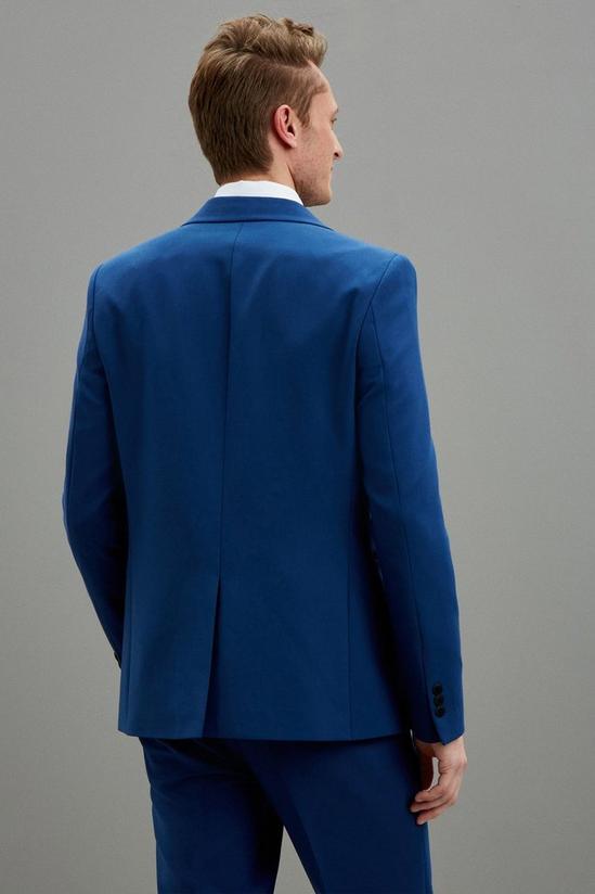 Burton Skinny Fit Blue Tuxedo Suit Jacket 3