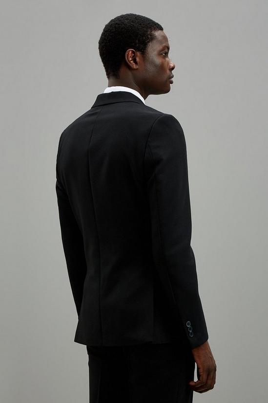 Burton Skinny Fit Black Double Breasted Tuxedo Jacket 3