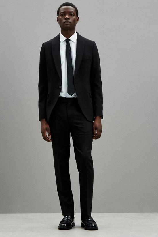 Burton Slim Fit Black Shawl Tuxedo Suit Jacket 5