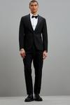Burton Super Skinny Fit Black Tuxedo Suit Jacket thumbnail 1