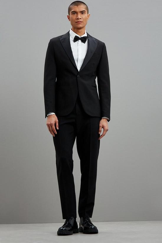 Burton Super Skinny Fit Black Tuxedo Suit Jacket 1