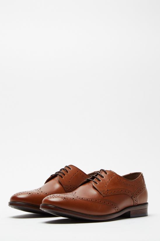 Burton Tan Leather Brogue Shoes 2