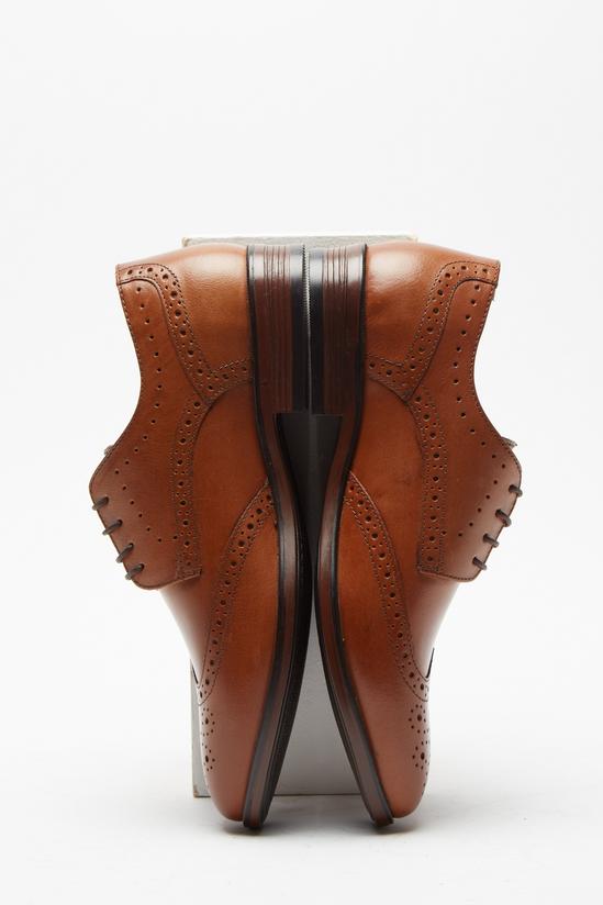 Burton Tan Leather Brogue Shoes 4