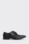 Burton Black Leather Cap Toe Derby Shoes thumbnail 1