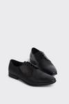 Burton Black Leather Cap Toe Derby Shoes thumbnail 2