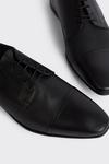 Burton Black Leather Cap Toe Derby Shoes thumbnail 4