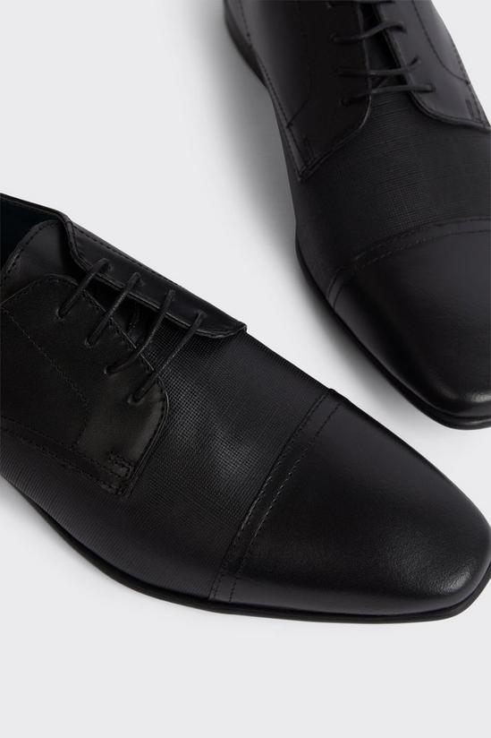 Burton Black Leather Cap Toe Derby Shoes 4