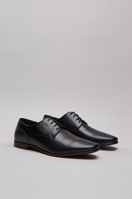 Burton Black Leather Derby Shoe 2