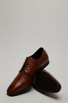 Burton Tan Leather Cap Toe Derby Shoes thumbnail 3