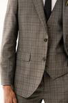 Burton Tailored Fit Grey Pow Check Waistcoat thumbnail 3