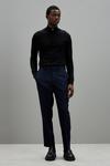 Burton Relaxed Fit Navy Self Stripe Suit Trousers thumbnail 1