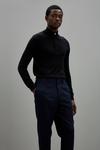 Burton Relaxed Fit Navy Self Stripe Suit Trousers thumbnail 2