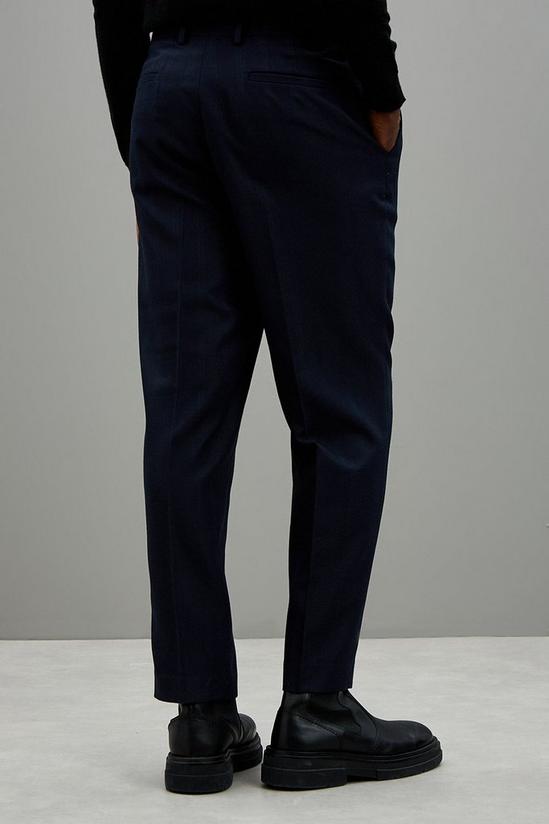 Burton Relaxed Fit Navy Self Stripe Suit Trousers 3