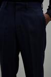 Burton Relaxed Fit Navy Self Stripe Suit Trousers thumbnail 4