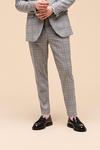 Burton Skinny Fit Grey Check  Suit Trousers thumbnail 1