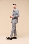 Burton Skinny Fit Grey Check  Suit Trousers thumbnail 2