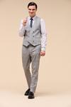 Burton Skinny Fit Grey Check  Suit Trousers thumbnail 4