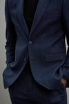Burton Slim Fit Navy Self Stripe Suit Jacket thumbnail 6
