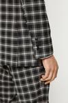 Burton Slim Fit Black Check Double Breasted Suit Jacket thumbnail 4