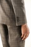 Burton Tailored Fit Grey Pow Check Jacket thumbnail 4