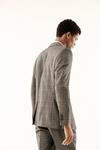 Burton Tailored Fit Grey Pow Check Jacket thumbnail 5