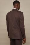 Burton Slim Fit Brown Check Suit Jacket thumbnail 3