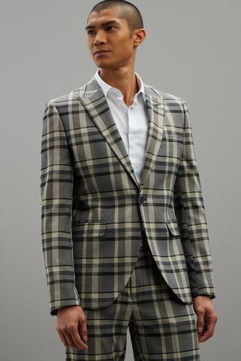 Related Product Skinny Fit Folk Brown Check Suit Jacket