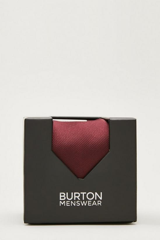 Burton Dark Burgundy Tie, Square and Tie Bar Gifting Box 1