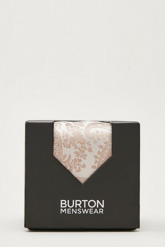 Burton Champagne Paisley Tie And Cuff Links Gift Box 1