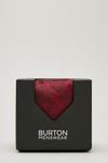 Burton Burgundy Paisley Tie And Cuff Links Gift Box thumbnail 1