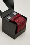 Burton Burgundy Paisley Tie And Cuff Links Gift Box thumbnail 2