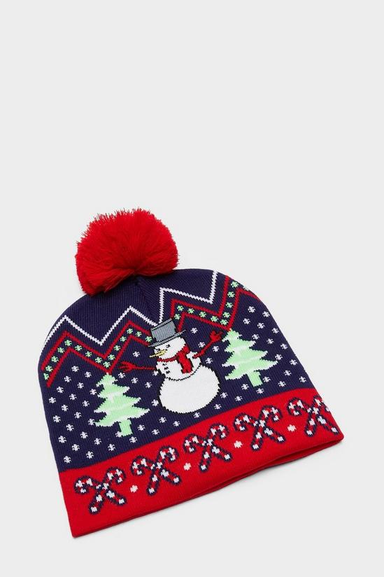 Burton Christmas Snowman Bobble Hat 3