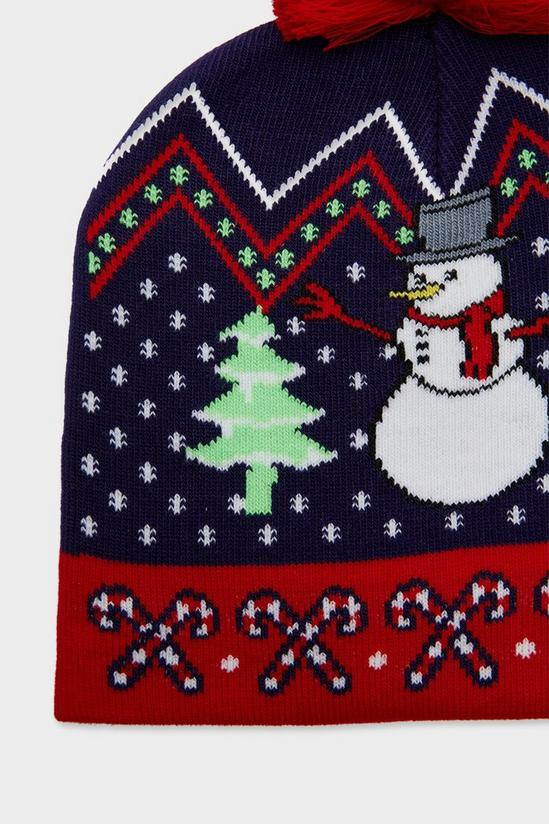 Burton Christmas Snowman Bobble Hat 4