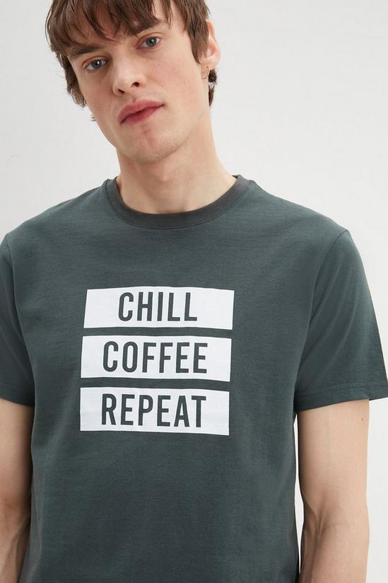 Burton Chill Coffee Repeat Top & Bottoms Pyjama Set 4