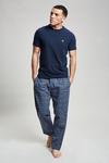 Burton Navy Short Sleeve T-Shirt & Check Pyjama Set thumbnail 1
