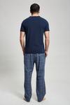 Burton Navy Short Sleeve T-Shirt & Check Pyjama Set thumbnail 3