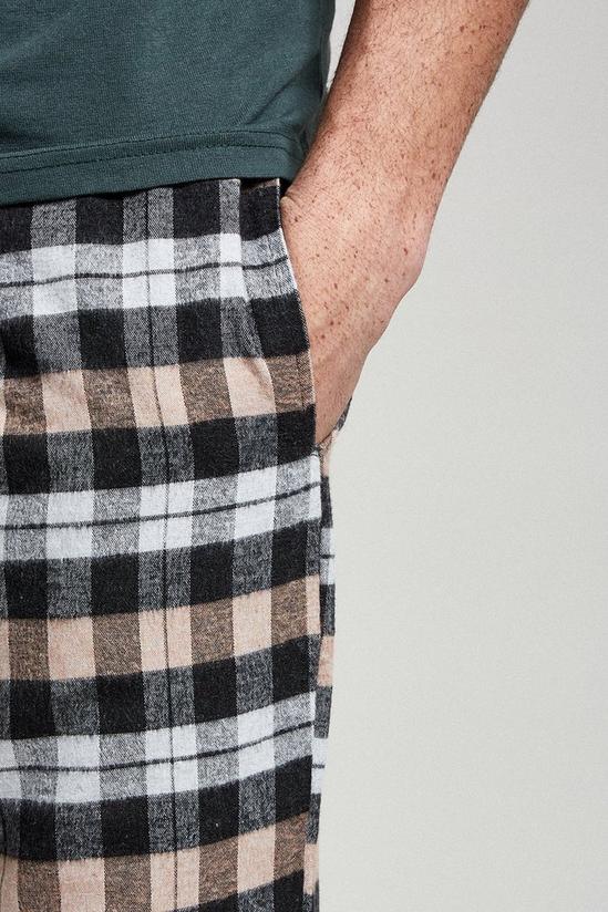 Burton Green Short Sleeve T-Shirt & Check Pyjama Set 4