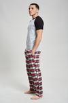 Burton Grey Short Sleeve T-Shirt & Check Pyjama Set thumbnail 2