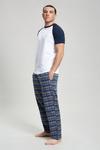 Burton White Short Sleeve Tee & Check Pyjama Set thumbnail 2